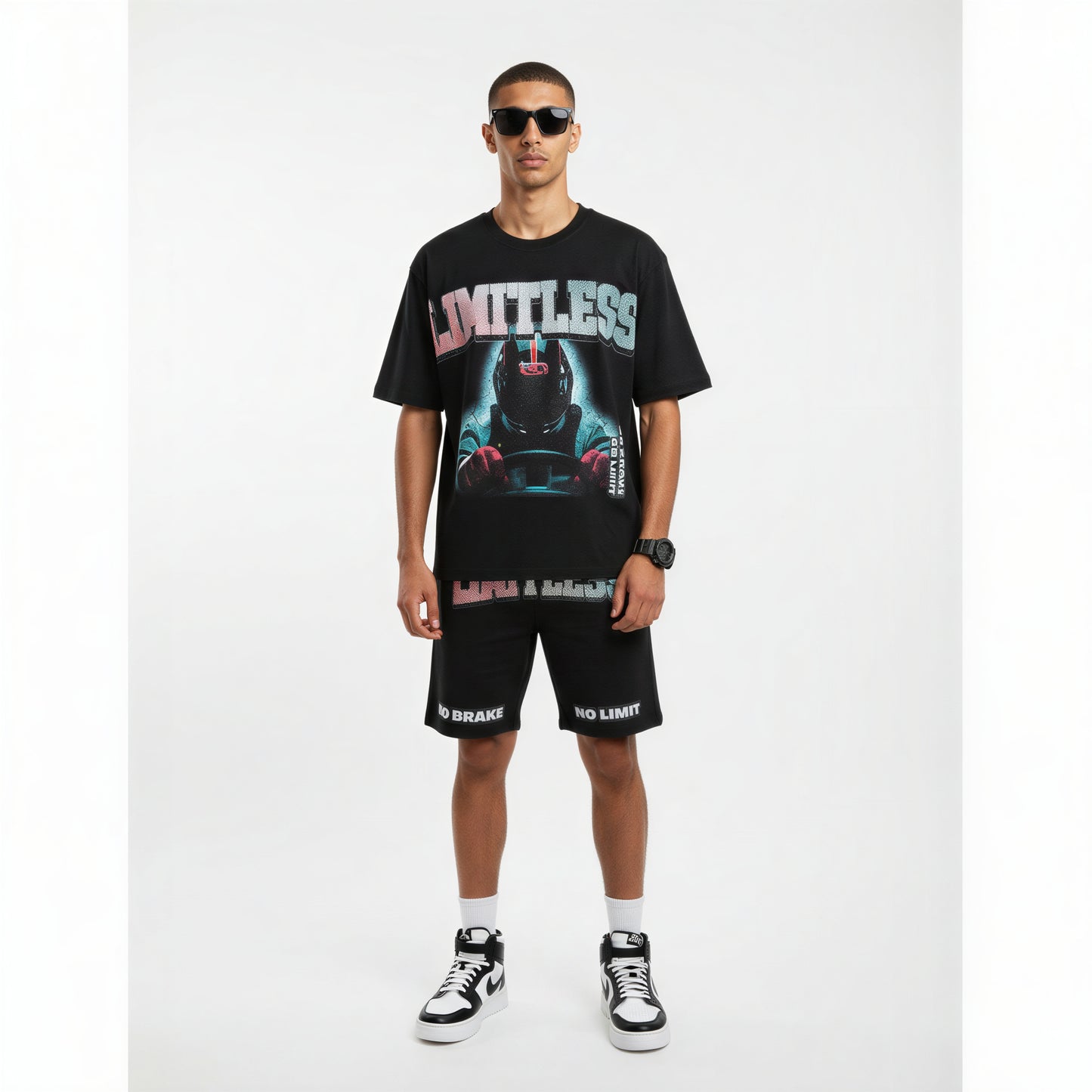KDNK Limitless Black Short Set